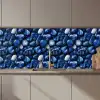 Luxe - Blauwe - Marmer - Stenen keuken achterwand 2 middel 871 zz_3dshopping