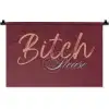 Bitch please - Rood - Blauw Wandkleed katoen klein -zz3d
