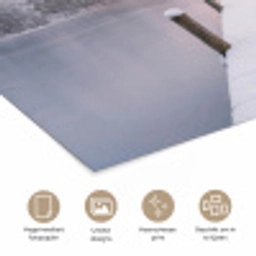Steiger - Meer - Mist - Winter - Serene poster papier klein -closeup_NL
