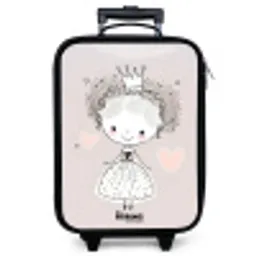 Prinses met krulletjes Kinderkoffer - Zwart klein -zzz_website3d