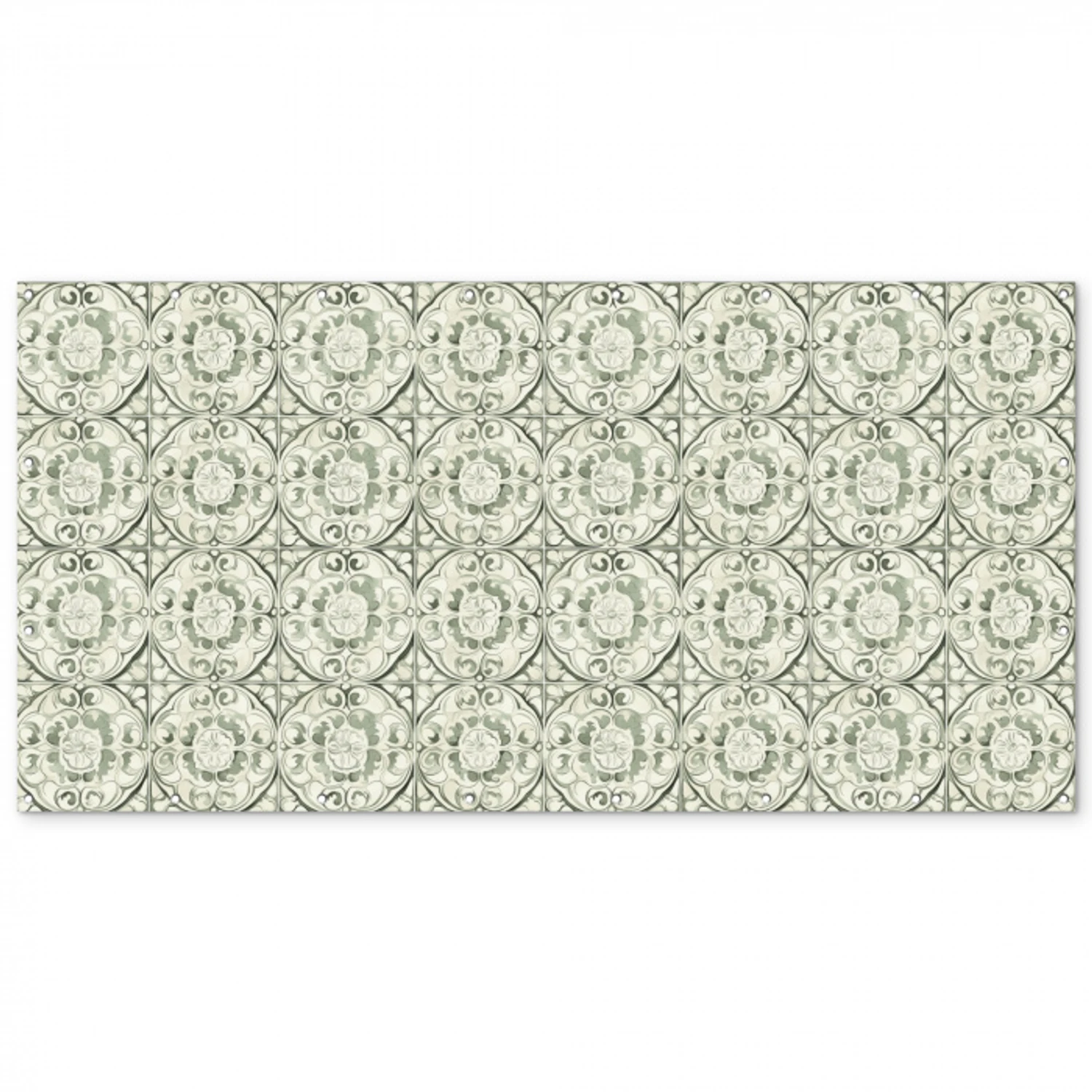 Krulornament - Tegel - Groen Balkonbeschermer Duitsland klein 596 -zz_3d