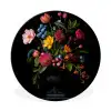 Bloemen - Vrolijk - Vaas Wandcirkel aluminium klein -3d