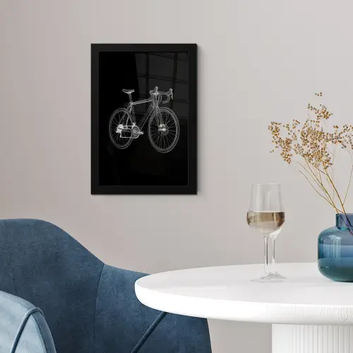 Lijnen - Illustratie - Wit fotolijst zwart zonder passe partout klein -sfeer4