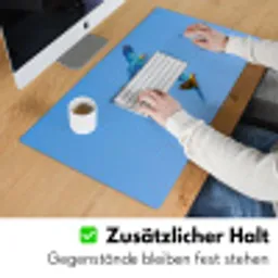 Papagaai - Vliegen - Blauw - Geel Muismat XXL klein -ysfeer3_duits