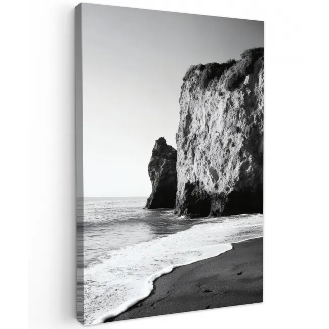 Strand - Klif - Golven - Voetstappen canvas 2cm klein -z3d