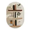 Plankjes - Boeken - Vaasjes - Planten Wandcirkel Ovaal Forex klein -3d