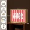 Amor - Strepen - Rood - Roze Light Box met batterij (Wandlamp) middel -USP_websiteoverzichtDE