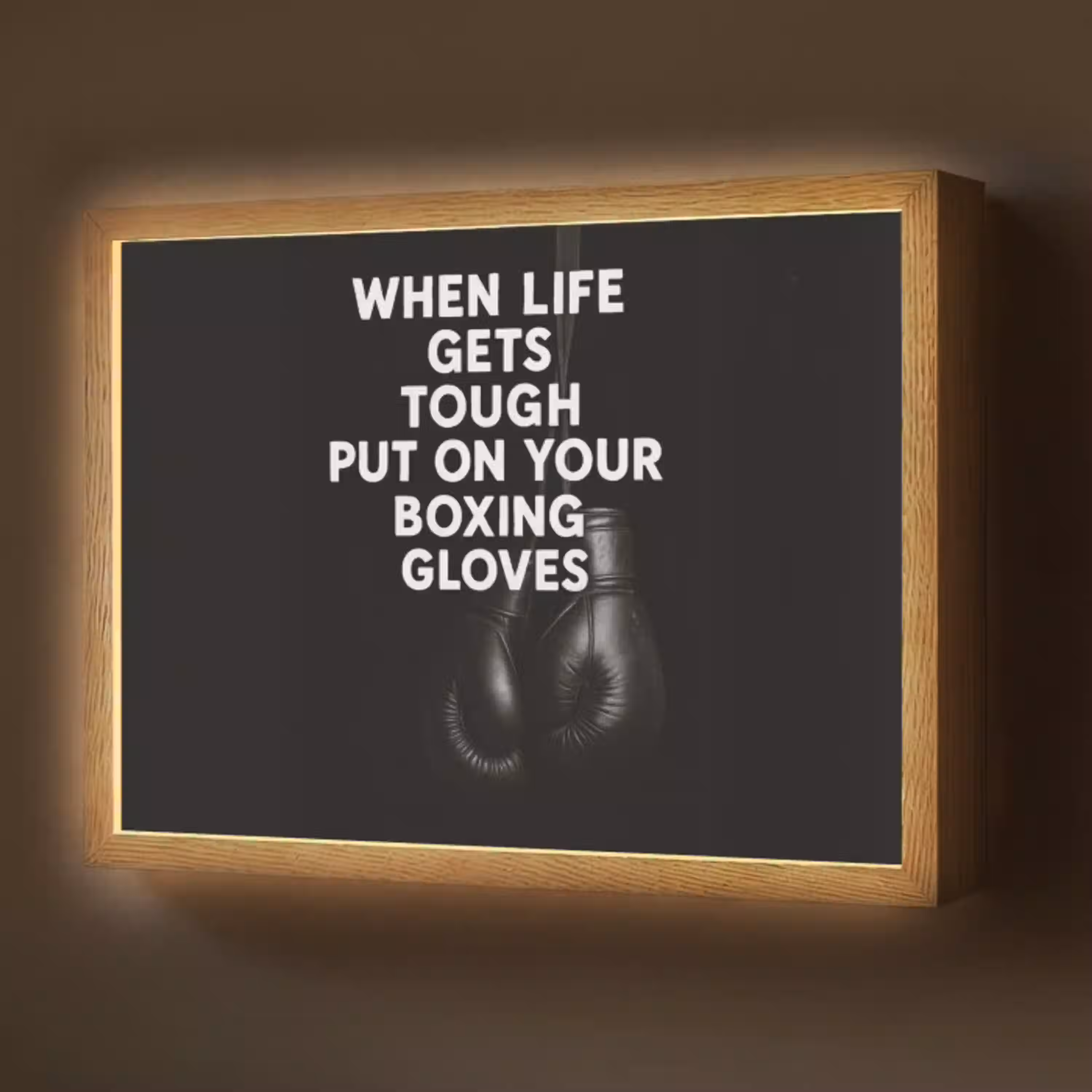 Tekst - Bokshandschoenen - Wit Light Box met batterij (Wandlamp) middel -z3d_website