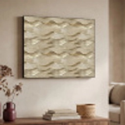 Golven - Patroon - Goud Textielframe zwart klein 947 -sfeer3