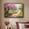 Watercolor - Natuur - Bomen - Kunst - Bloemen Textielframe - compleet frame klein -sfeer1