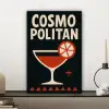 Cocktail - Zwart - Illustratie canvas 2cm klein -sfeer6