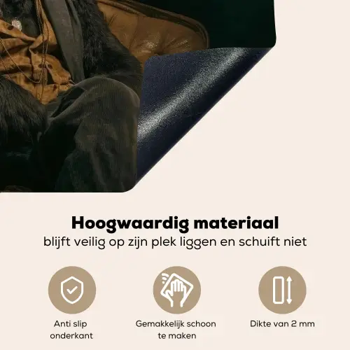 Panda - Hoed - Bril - Pak Inductie beschemer met haakjes klein -ky-onderkant-nl