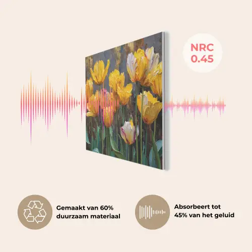 Tulpen - Geel - Penseelstreken - Abstract PET vilt klein -USP_NL