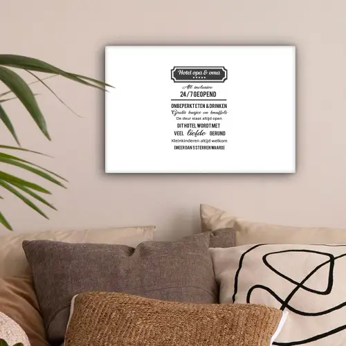Hotel opa & oma - Spreuken - Opa - Quotes - Oma canvas 2cm klein -sfeer1