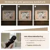 Doorkijk - Hert - Sneeuw - Winter - Bos - Dieren Light Box met batterij (Wandlamp) middel -USP_dimbaarNL