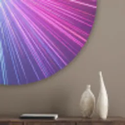 Abstract - Light - Burst - Modern - Colorful Akoestische PET Vilt - Rond klein -sfeer5_closeup