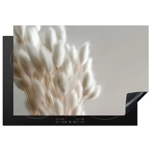 Pluimen - Beige - Minimalistisch Inductie beschermer vinyl 3mm klein -3d