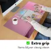Roze - Buiten - Verf Muismat XXL klein -sfeer3