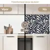 Bladvormen - Blauw - Patroon - Wit keuken achterwand 2 middel 871 -voor-na2_NL
