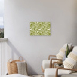 Lijnpatroon - Groen - Organisch Tuinposter op houten frame 2 cm dik klein 845 -sfeer1