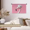 Flamingo - Roze - Koksmuts - Vogel Wandkleed katoen klein -sfeer1