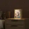 Kat - Bloemen - Vlinders - Roze Light Box met kabel klein -sfeer1_kind