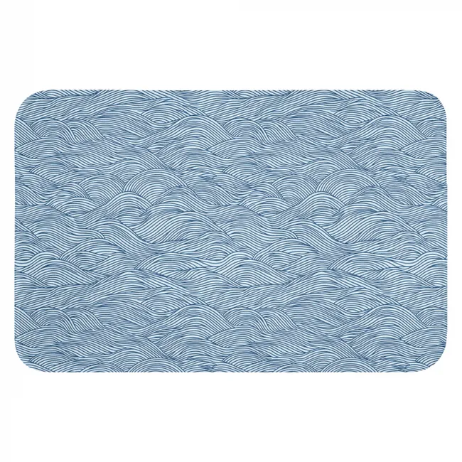 WC Mat - Golven - Ritmisch - Blauw
