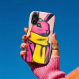 Abstract - Konijn - Sjaal - Geel Toughcase MagSafe Apple iPhone 17 klein -Sfeer1V