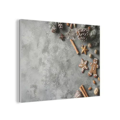 Winter - Kerst - Beton - Dennenappels PET vilt klein -3d