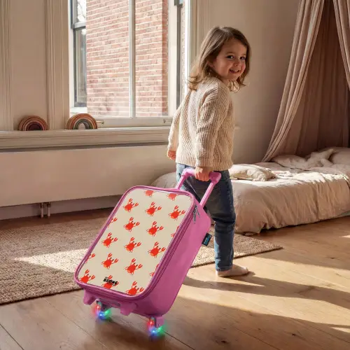 Krabbenkwestie Kinderkoffer - Roze klein -sfeer1