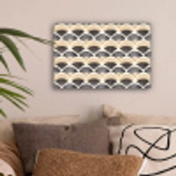 Waaier - Patroon - Zwart - Beige canvas 2cm klein 34 -sfeer1
