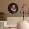 Willem van Oranje - Schilderij van Adriaen Thomasz. Wandcirkel kunststof plaat 5mm dik klein -sfeer1