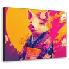 Varken - Bloemkroon - Kimono - Abstract Textielframe - compleet frame klein -3d