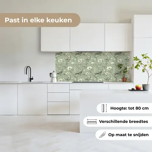 Klassiek - Botanisch - Groen keuken achterwand 2 middel 871 -sfeer4_NL