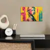 Vrouw - Verfstrepen - Gekleurd poster papier klein -sfeer1