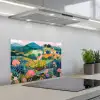 Heuvellandschap - Fantasierijk - Kleurcontrasten keuken achterwand spatscherm klein -3d_schuin