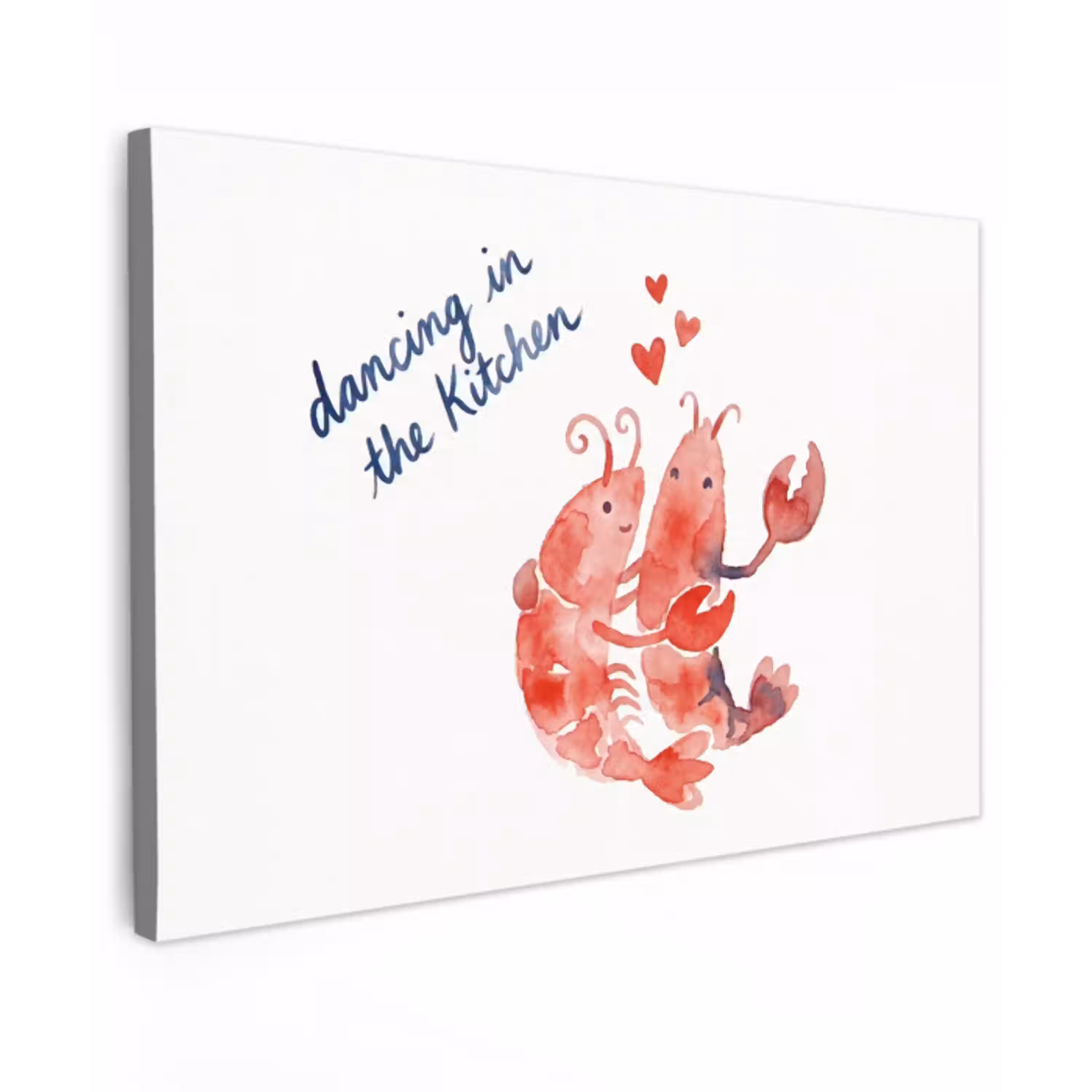 Dier - Dans - Liefde - Waterverf - Rood Tuinposter op houten frame 2 cm dik klein -3d