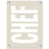 Wit - Chef - Decoratie - Japandi tuinposter los doek klein -3d