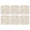 Lichtbeige - Goudbruine Nerven - Marmer onderzetter kurk middel 366 -3d