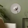 Katoenbol - Minimalistisch - Wit Akoestische PET Vilt - Rond klein -sfeer2