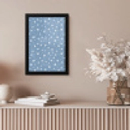 Sterretjes - Patroon - Blauw fotolijst zwart zonder passe partout klein 224 -sfeer5