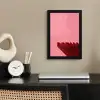 Dream - 3D - Rood - Roze fotolijst zwart zonder passe partout klein -sfeer1