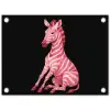 Zebra - Roze - Gestreept tuinposter los doek klein -3d