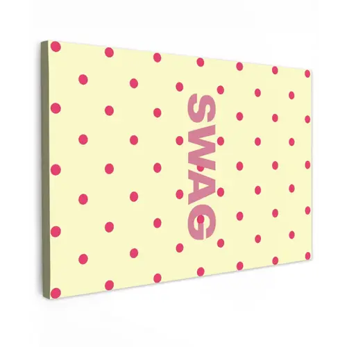 Swag - Roze - Stippen - Geel canvas 2cm klein -z3d