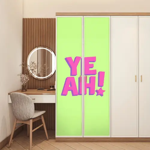 Groen - Neon - Quote deurposter klein -sfeer3