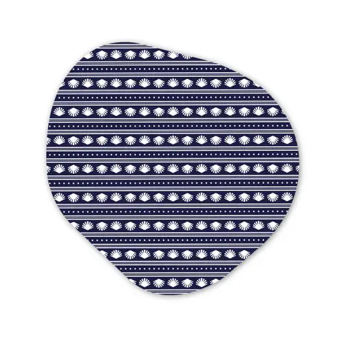 Schelp - Nautisch - Blauw - Wit Wandcirkel Organisch Forex 3mm klein 629 -3d
