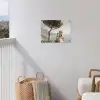 Kust - Klif - Boom - Gebouw tuinposter los doek klein -sfeer8