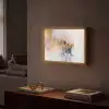Abstract - Pastel kleuren - Goud - Modern - Aesthetic Light Box met batterij (Wandlamp) middel -sfeer1