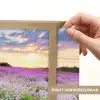 Lavendel - Bloemen - Zonsondergang - Paars - Weide Light Box met batterij (Wandlamp) middel -USP_websiteprintNL
