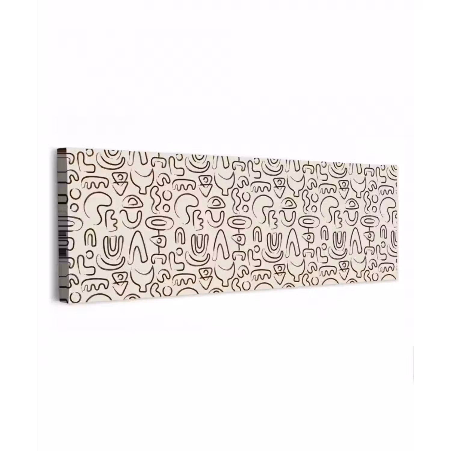 Leinwandbild - Abstrakt - Beige - Muster - Dunkelbraun